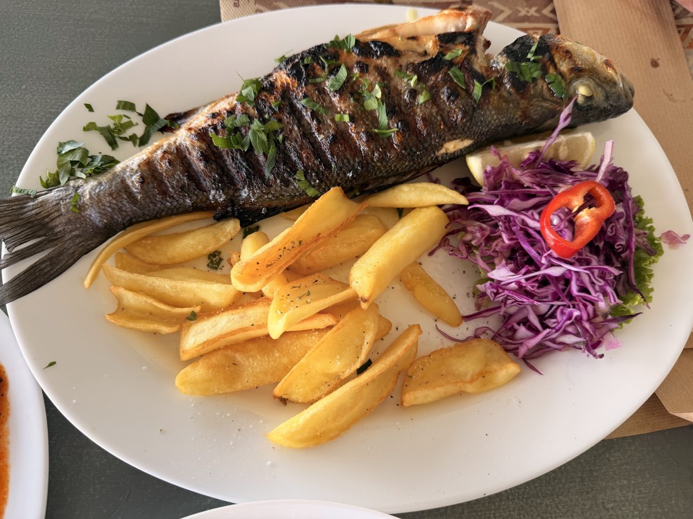 Fresh fish from the grill