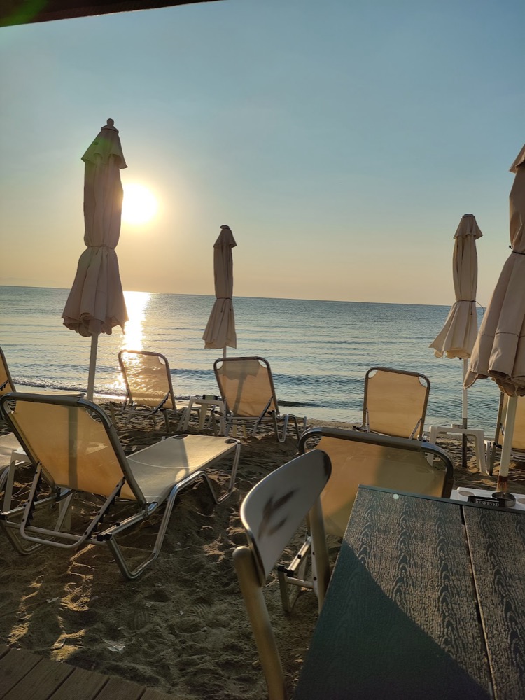 Sunset at Paralia Katerinis beach